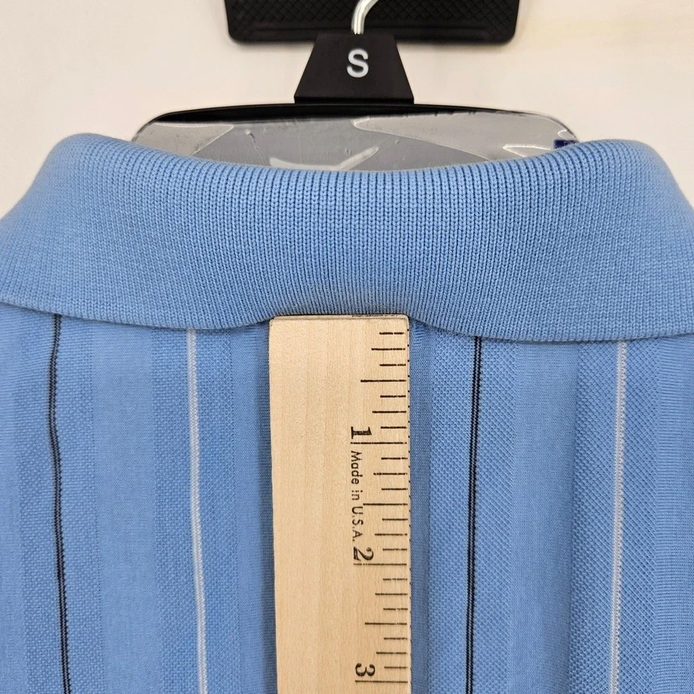 Polo Ralph Lauren Shirt Mens XL Blue Striped Vintage Short Sleeve Classic Pima‎